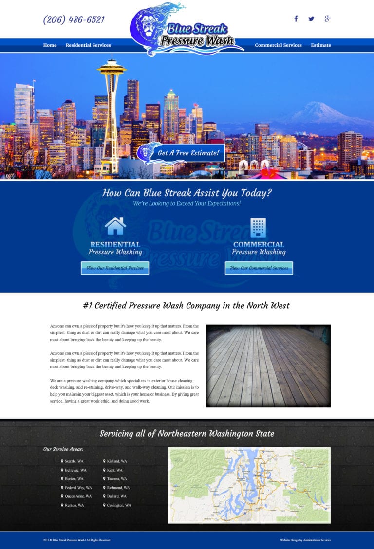 Blue Streak Pressure Wash Blue Streak Pressure Wash